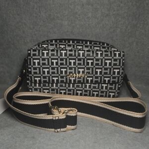 Tommy Hilfiger Monogram Black and White Crossbody Bag